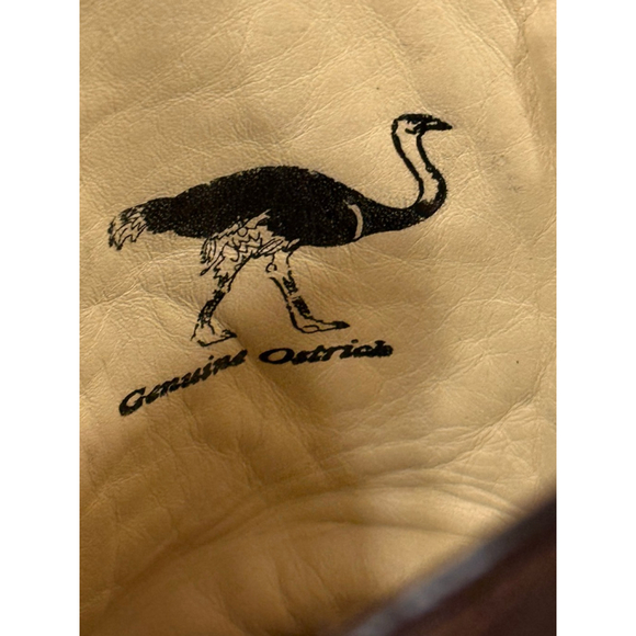 Los Altos Men’s Tobacco Full-Quill Ostrich Wide Square Toe Cowboy Boots 10.5 EE - Picture 10 of 10